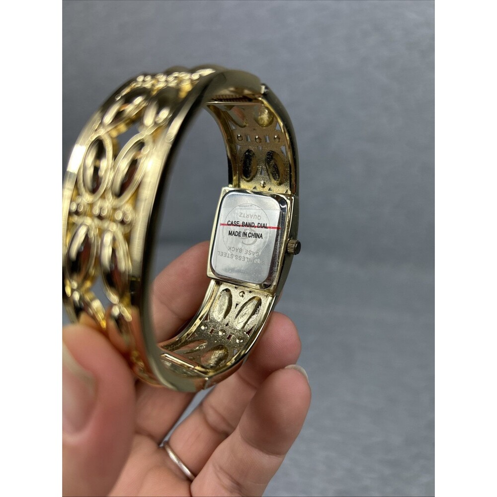 GOLD COAST Ladies Goldtone Quartz Watch With Inset Crystals, No Battery - Picture 14 of 15